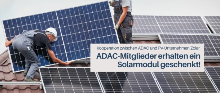 ADAC-Mitglieder erhalten ein Solarmodul geschenkt!